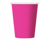 Kubeczki pap. jednokolorowe Magenta, 270ml/6 szt.