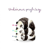Kartka urodzinowa Trzy Pandy 