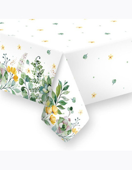 Obrus papierowy Kwiaty i Liście, 120x180cm, 1 szt