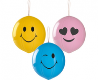 Balony Premium Uśmiechnięte Piłki, z gumkami, 3 szt.