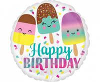 Balon foliowy 18 cali/43 cm Dinozaur "Happy birthday"