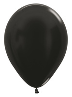 Balony Metallic Black 12", 50 szt