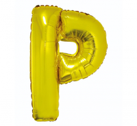Balon foliowy "Litera P", złota, 89 cm