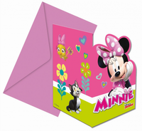 Zaproszenia "Minnie Happy Helpers", 6 szt.