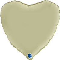 Balon Grabo 18'' Serce Satin Olive Green  (satynowy zielony oliwkowy)