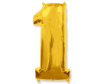 Balon foliowy FX - "Number 1" złoty, 85 cm