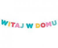Girlanda papierowa Witaj w domu, 210 cm