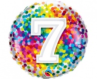   Balon foliowy 18 cali QL RND Tęczowe konfetti 7