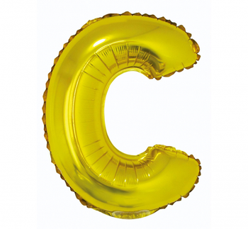 Balon foliowy "Litera C", złota, 35 cm
