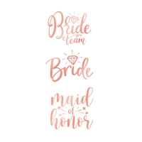 Tatuaże zmywalne Bride to Be rosegold13 szt