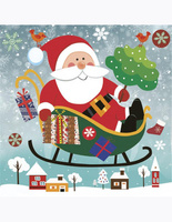 Serwetki „Święty Mikołaj nad miastem” , 33×33 cm ,(20 szt)