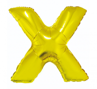 Balon foliowy "Litera X", złota, 89 cm