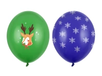 Balony 30 cm, Merry Christmas, mix