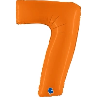 Balon foliowy cyfra 7, pomarańczowy, 102cm