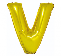Balon foliowy "Litera V", złota, 89 cm