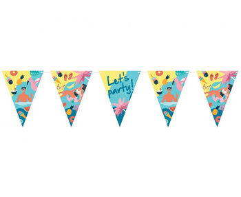 Girlanda papierowa Summer - Let's party (beach), flagi, 270 cm