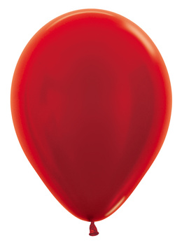Balony Metallic Red 12", 50 szt
