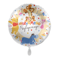 Balon foliowy 18" - Wszystkiego najlepszego Kubuś Puchatek