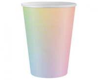 Kubeczki papierowe tęczowe, 266 ml, 6 szt.
