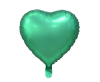 Balon foliowy "Serce", matowe, zielone, 18"