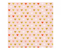 Serwetki Kolekcja XOXO (różowe), 33x33 cm/ 20 szt.