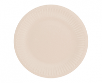 Talerzyki pap. Jednokolorowe, bladoróżowe, 18 cm, 6 szt.