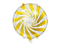 Balon foliowy Cukierek, 35cm, złoty