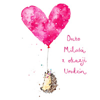 Kartka urodzinowa Jeżyk