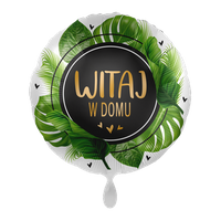 Balon foliowy 18'' (43cm) Amscan- Witaj w domu (liście palmy)