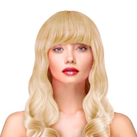 Peruka imprezowa włosy długie kręcone blond