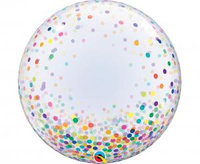   Balon Bubble Deco "Kolorowe Grochy"  24''