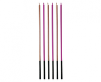 Świeczki B&C metaliczne, róż/złoty róż, 3x3x170mm, 6szt.