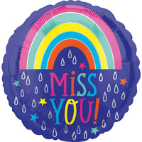 Balon foliowy 18" Miss You Raindrops