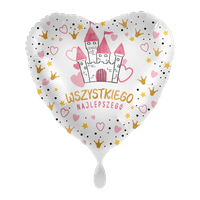 Balon foliowy 18" Magical Princess Birthday - Wszystkiego Najlepszego