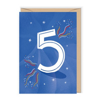 Kartka na piąte urodziny