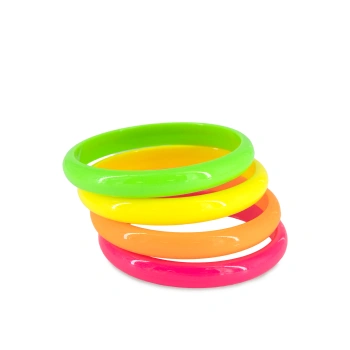 Bransoletki neonowe Disco lata 80-te - 4 szt.