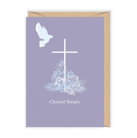 Pamiątka Chrztu Świętego Niebieski gołąbek