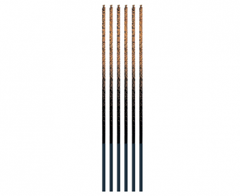 Świeczki B&C Ombre, miedziany brokat, 3x3x170mm, 6 szt.