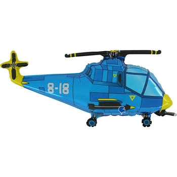 Balon Grabo Helikopter Niebieski 37" - 94 cm 