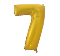 Balon foliowy B&C "Cyfra 7", złota, matowa, 92 cm