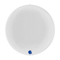 Balon Grabo 15'' Globe Satin White 4D Pakowany 