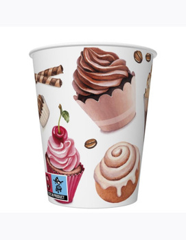 Kubeczki papierowe Słodkości 250ml, 8 szt