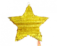 Piniata "Gwiazda", metaliczna, rozm. 45x45x9 cm