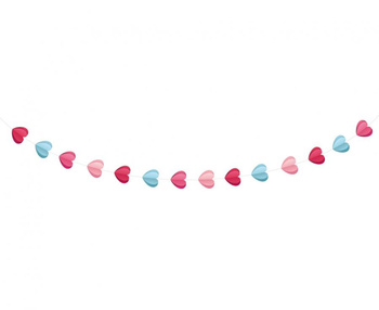 Girlanda papierowa Love is in the air - Serduszka 3D, 200 cm