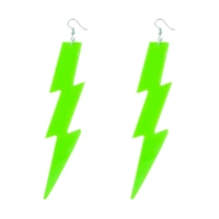 Kolczyki neonowe Błyskawice zielone 12cm