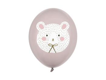 Balony 30 cm, Miś polarny, Pastel Warm Grey
