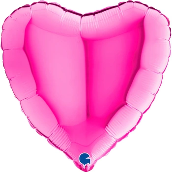 Serce Różowe Magenta 18'' - 46 cm