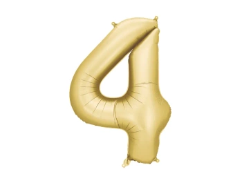 Balon foliowy Cyfra "4", 86cm, złoty