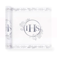 Bieżnik komunijny IHS Eukaliptus srebrny 5m