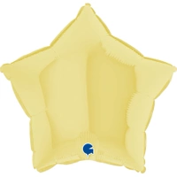 Balon Grabo Gwiazda Matowa Żółta 18" - 46 cm(p)
